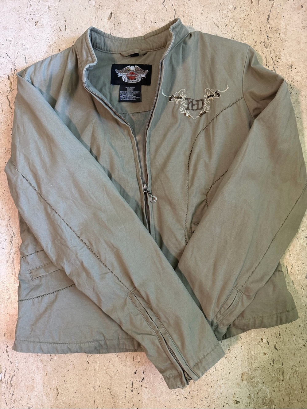 Harley Davidson Y2K Vintage Lightweight Motorcycle Jacket Women’s Small